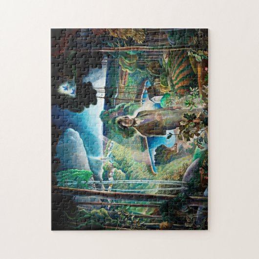 Walden Pond von Newell Convers Wyeth neu besucht Puzzle (Vertikal)