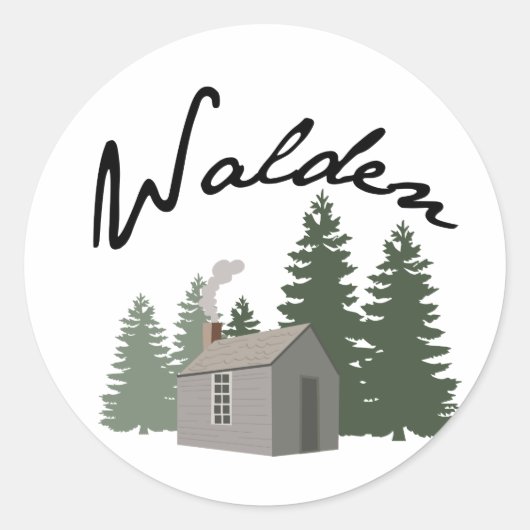 Walden Runder Aufkleber (Vorderseite)