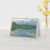 Walden Teich: Drossel trägt den Himmel auf seinem Karte (Gelbe Blume)