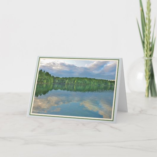 Walden Teich: Drossel trägt den Himmel auf seinem Karte (Vorderseite)