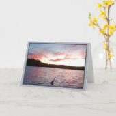 Walden Teich: Reiher mit Zitat Karte (Gelbe Blume)