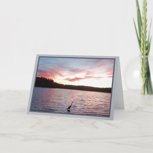 Walden Teich: Reiher mit Zitat Karte (Vorderseite)