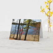 Walden Teichlaub-Grußkarte Karte (Gelbe Blume)