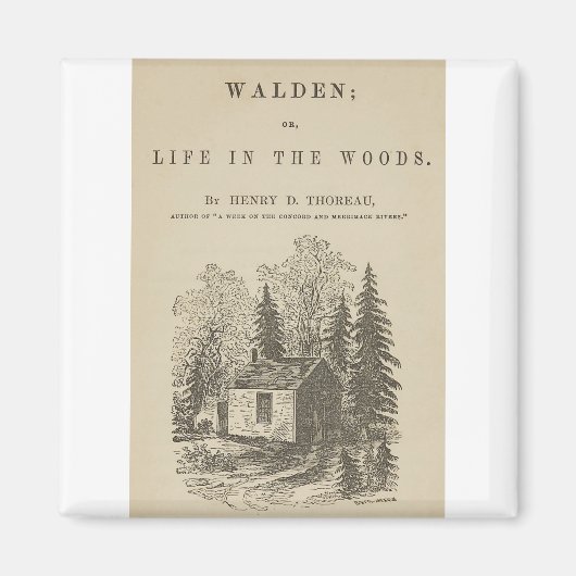 Walden Vintage Book Cover Magnet (Vorne)