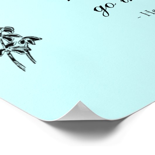 Walden Zitat: "Schau nie zurück!" Poster (Ecke)