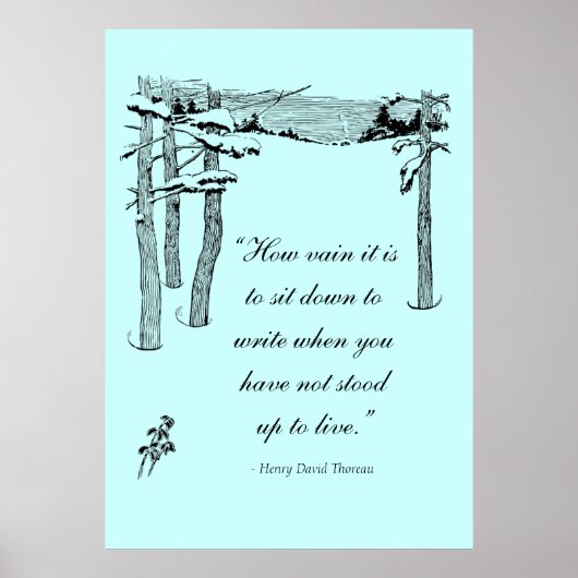 Walden Zitat über das Schreiben Poster (Vorne)