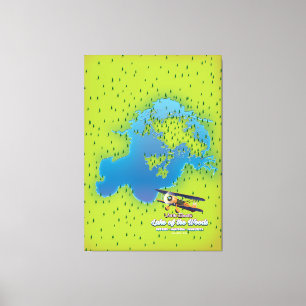 Waldensee,Ontario,Manitoba,Minnesota-Karte Leinwanddruck