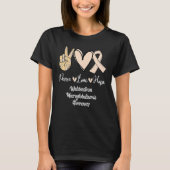 Waldenstrom Macroglobulinemia Peace Liebe Hope Pea T-Shirt (Vorderseite)