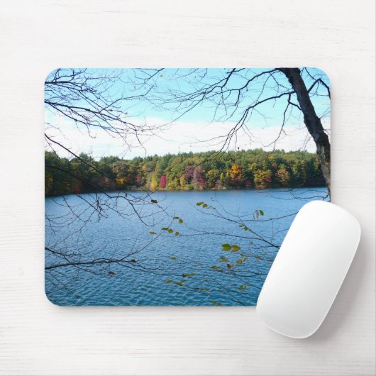 Waldenteich im Herbst Mousepad (Mit Mouse)