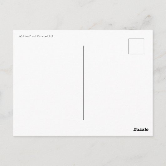 Waldenteich im Herbst Postkarte (Rückseite)