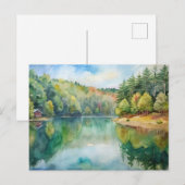 Waldenteich, Massachusetts Postkarte (Vorne/Hinten)