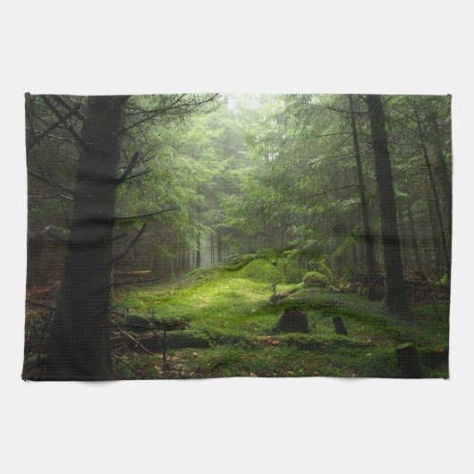 Wälder | Auvergne Frankreich Geschirrtuch (Horizontal)
