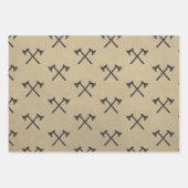 Wälder, Äxte, Berge, schwarz und steinförmig Geschenkpapier Set (Vorderseite 3)