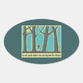 Wälder, Bäume, Trekking Ovaler Aufkleber (Vorderseite)