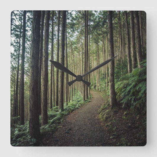 Wälder | Berge Wakayama Japan Quadratische Wanduhr (Vorderseite)