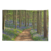 Wälder | Bluebellwald in Belgien Kissenbezug (Rückseite)
