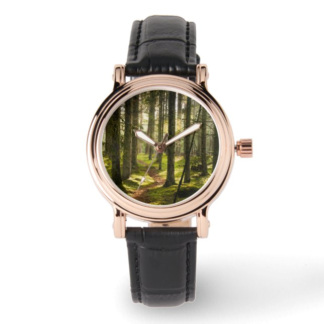 Wälder | Boreal Forest Schweden Armbanduhr (Vorderseite)