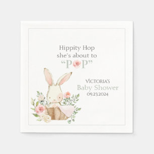 Wälder Bunny Rabbit Pink Floral Serviette