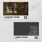 Wälder, Bute Park Cardiff - Sepia toniert Visitenkarte (Vorne/Hinten)