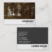 Wälder, Bute Park Cardiff - Sepia toniert Visitenkarte (Vorne/Hinten)