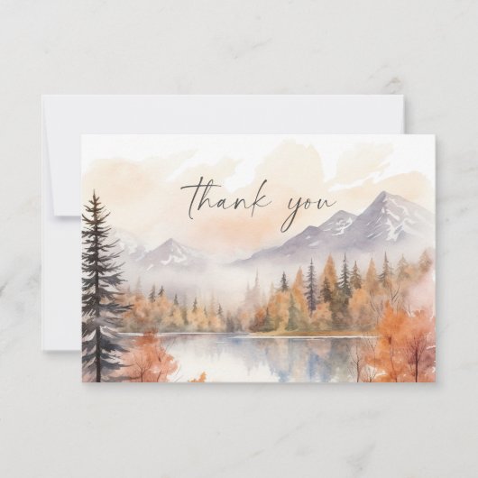 Wälder Dank Karte Wald Rustikaler Fall Mute Mute (Vorderseite)