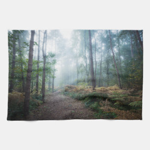 Wälder Dark Foggy Woods Norfolk Vereinigtes Köni Geschirrtuch