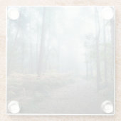 Wälder | Dark Foggy Woods Norfolk Vereinigtes Köni Glasuntersetzer (Rückseite)