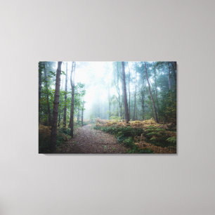 Wälder Dark Foggy Woods Norfolk Vereinigtes Köni Leinwanddruck