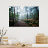 Wälder | Dark Foggy Woods Norfolk Vereinigtes Köni Poster (Küche)