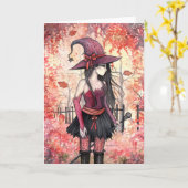 Wälder der Herbstzwitterkarte Karte (Gelbe Blume)