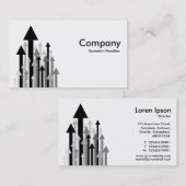 Wälder der Pfeile - Schwarz und Weiß Visitenkarte (Vorne/Hinten)