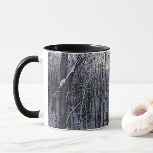 Wälder der Schneebaume Tasse (Mit Donut)