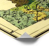 Wälder des Westerns North CarolinaPanoramakarte Poster (Ecke)