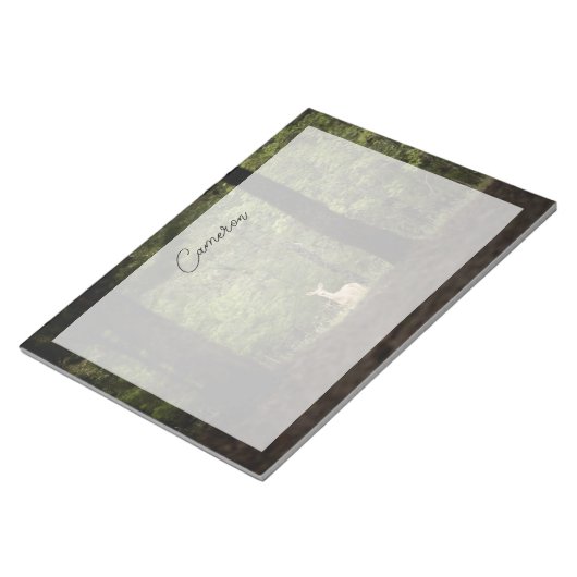 Wälder | Ein weißer Schwanz im Wald Notizblock (angewinkelt)