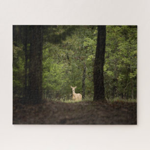 Wälder Ein weißer Schwanz im Wald Puzzle