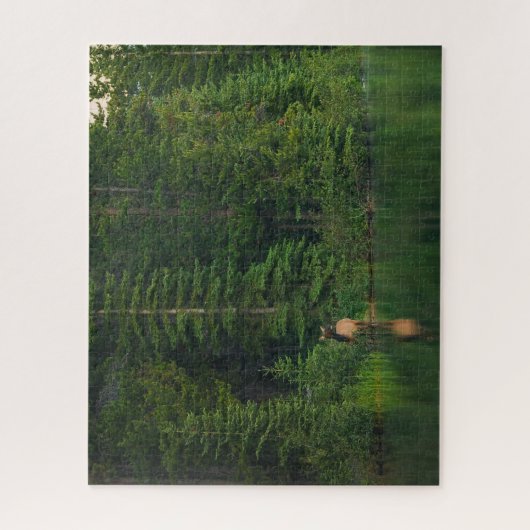 Wälder | Elch im Banff-Nationalpark Alberta Puzzle (Vertikal)