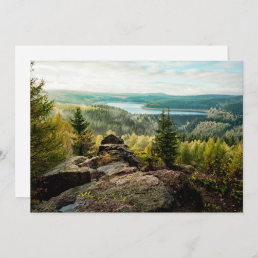 Wälder | Erzgebirge Deutschland Dankeskarte (Vorne/Hinten)