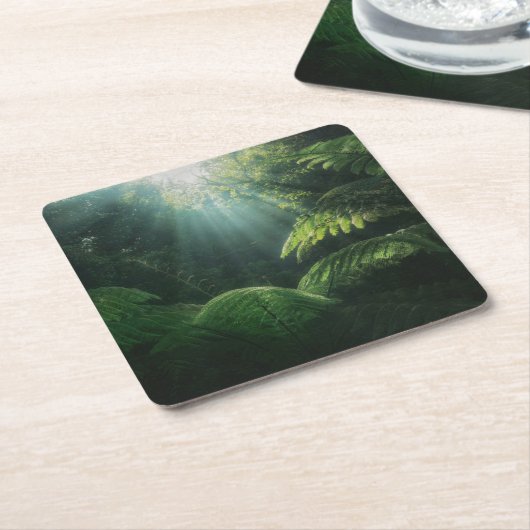 Wälder | Fernen im Regenwald Rechteckiger Pappuntersetzer (angewinkelt)