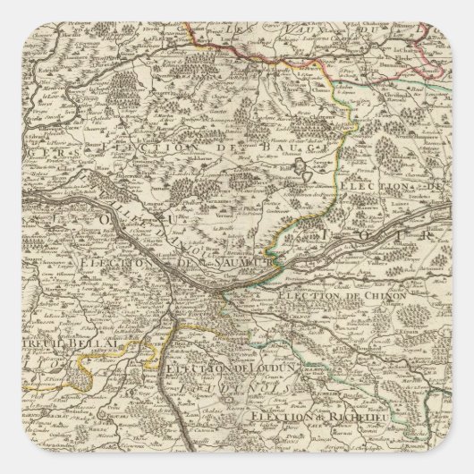 Wälder Frankreichs Quadratischer Aufkleber (Vorderseite)