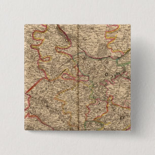 Wälder Frankreichs und römische Straßen und Kir Button
