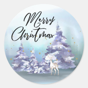 Wälder Frohe Weihnachts-Umschlag Aufkleber