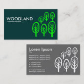 Wälder - grün auf dunkelgrün visitenkarte (Vorne/Hinten)