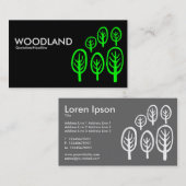 Wälder - grün auf schwarz visitenkarte (Vorne/Hinten)