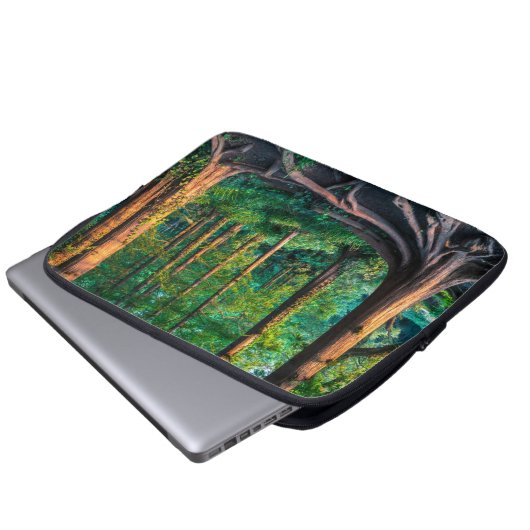 Wälder | Grünland und Wälder Laptopschutzhülle (Vorne Knopf)