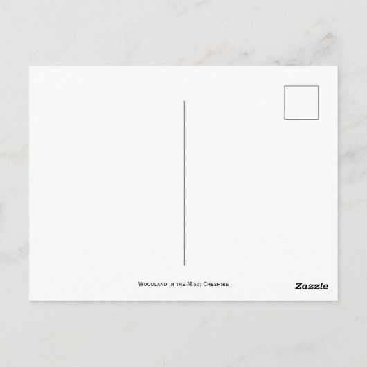 Wälder im Nebel: Cheshire, England Postkarte (Rückseite)