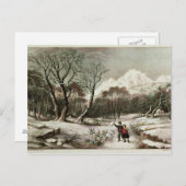 Wälder im Winter Postkarte (Vorne/Hinten)