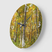 Wälder in Gelben Blätter Herbstlandschaft Große Wanduhr (Winkel)