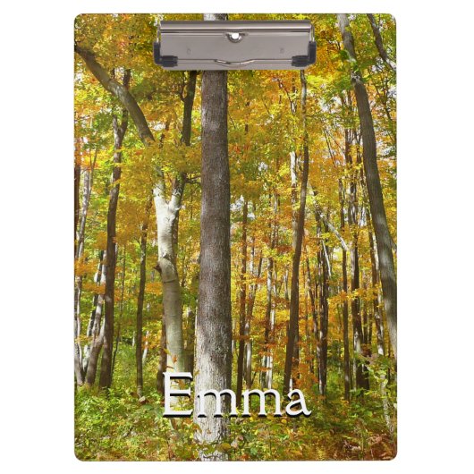 Wälder in Gelben Blätter Herbstlandschaft Klemmbrett (Vorderseite)