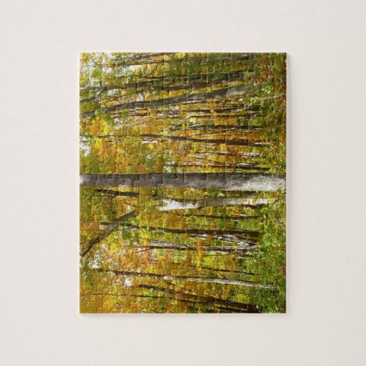 Wälder in Gelben Blätter Herbstlandschaft Puzzle (Vertikal)