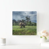 Wälder | Kao Sok Nationalpark Quadratische Wanduhr (Zuhause)